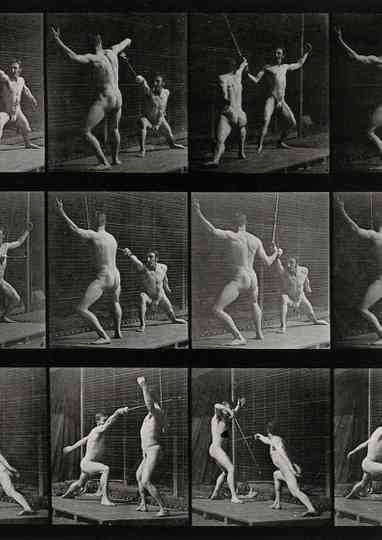 Two men fencing Poster