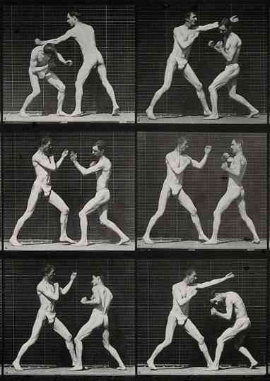 Two Men Boxing Poster