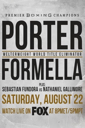 Shawn Porter vs. Sebastian Formella Poster