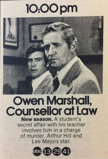 Owen Marshall: Counselor at Law Poster