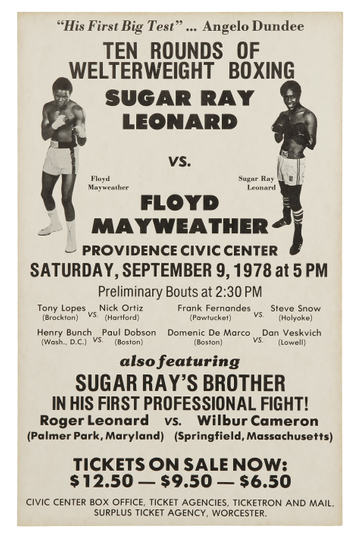 Sugar Ray Leonard vs. Floyd Mayweather Sr Poster