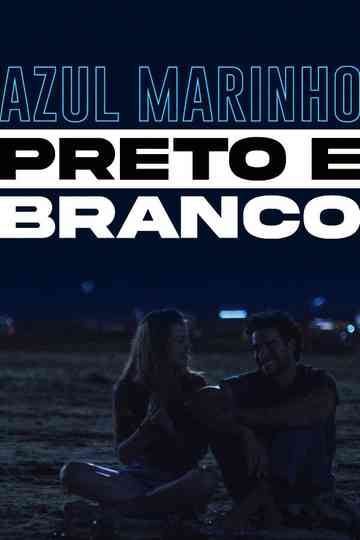 Azul Marinho Preto e Branco Poster