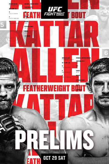 UFC Fight Night 213: Kattar vs. Allen - Prelims Poster