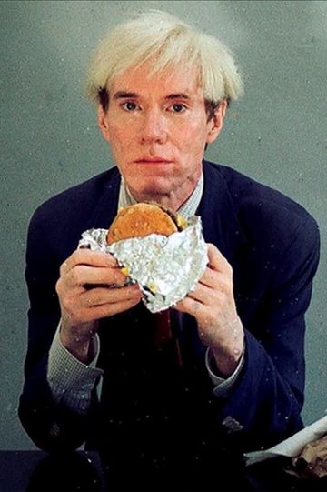 Andy Warhol Eating a Hamburger