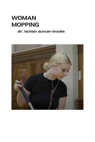 Woman Mopping Poster