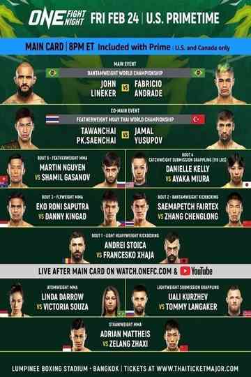 ONE Fight Night 7: Lineker vs. Andrade II Poster