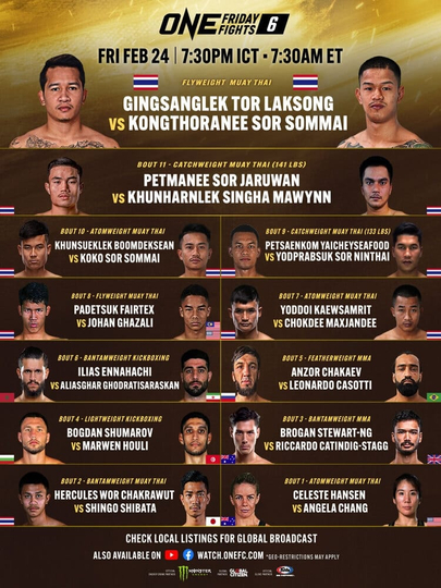 ONE Friday Fights 6: Gingsanglek vs. Kongthoranee Poster