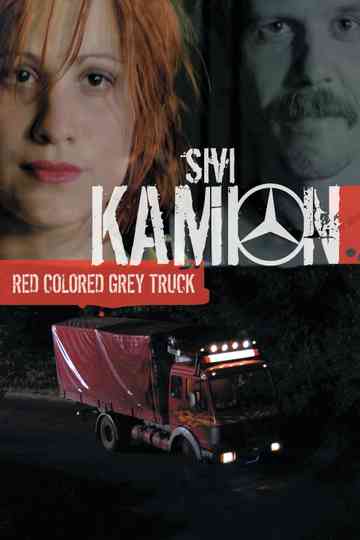 The Red Colored Grey Truck Poster