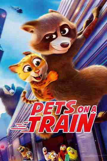 Pets on a Train Poster