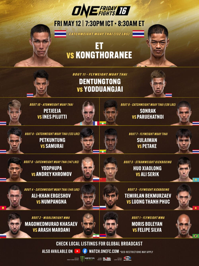 ONE Friday Fights 16: ET vs. Kongthoranee Poster