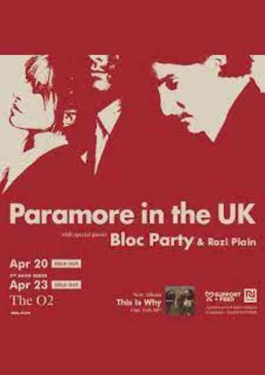 Paramore 2023 - Live In London At The O2 Arena Poster