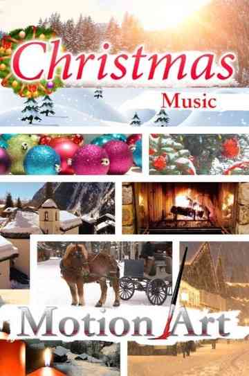 Christmas Music Motion Art Poster
