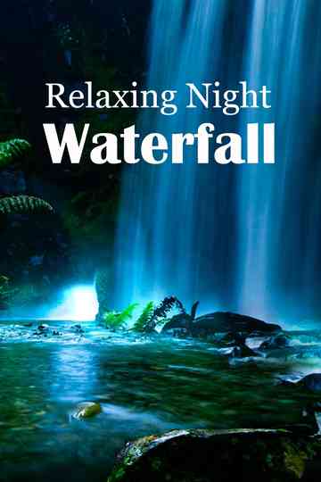Relaxing Night Waterfall Poster
