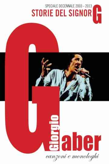 Giorgio Gaber - Storie Del Signor G Poster