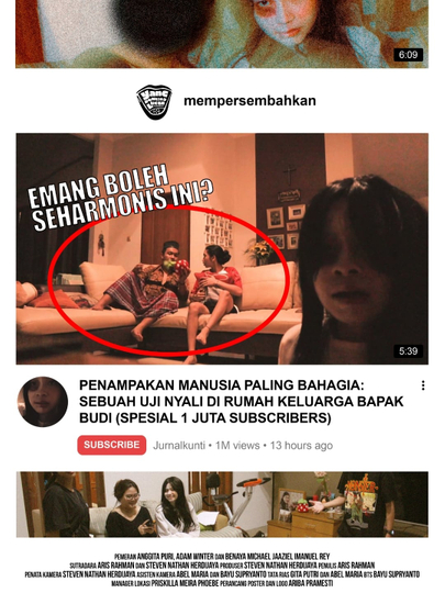 PENAMPAKAN MANUSIA PALING BAHAGIA: SEBUAH UJI NYALI DI RUMAH KELUARGA BAPAK BUDI (SPESIAL 1 JUTA SUBSCRIBERS) Poster