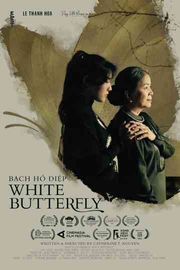 White Butterfly Poster