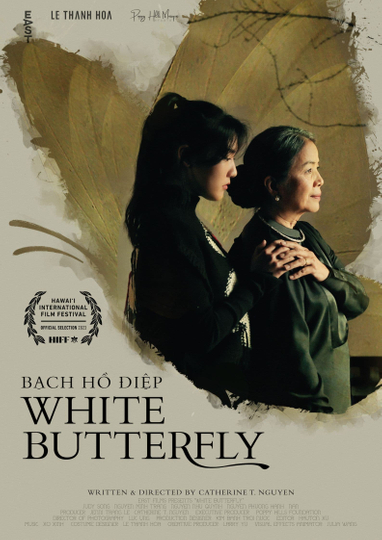 White Butterfly Poster