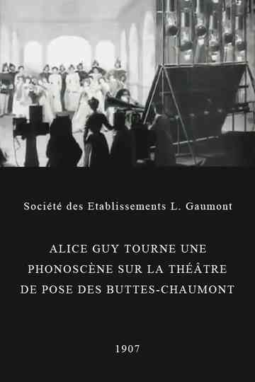 Alice Guy Films a 'Phonoscène' in the Studio at Buttes-Chaumont, Paris Poster