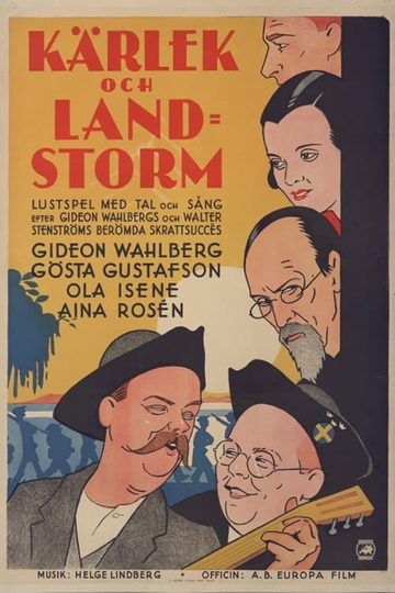 Kärlek och landstorm Poster