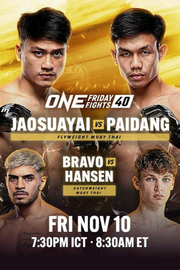 ONE Friday Fights 40: Jaosuayai vs. Paidang Poster