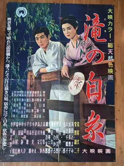 Cascading White Threads Poster