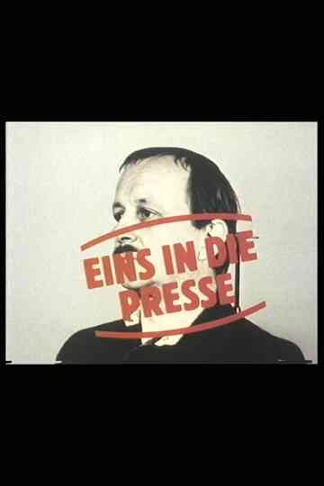 Eins in die Presse - Der Fotograf Günter Zint Poster