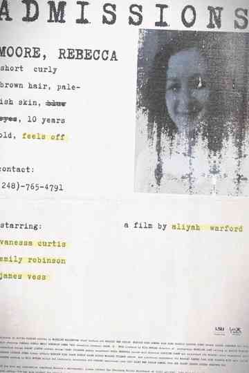 Not Alone: Admissions Poster