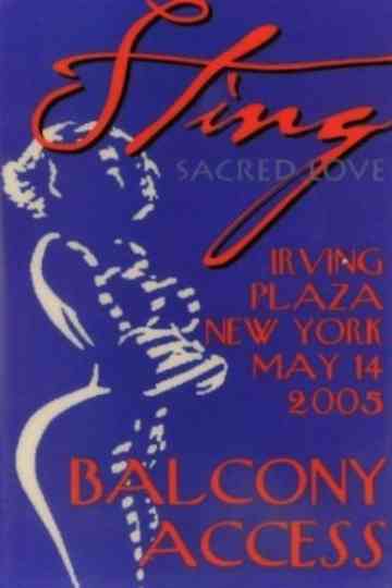 Sting Live At Irving Plaza Poster