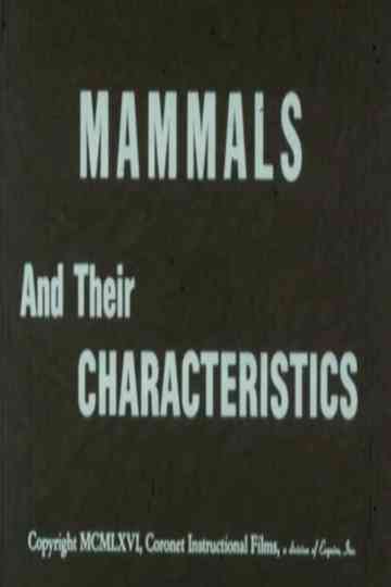 Mammals and Their Characteristics Poster