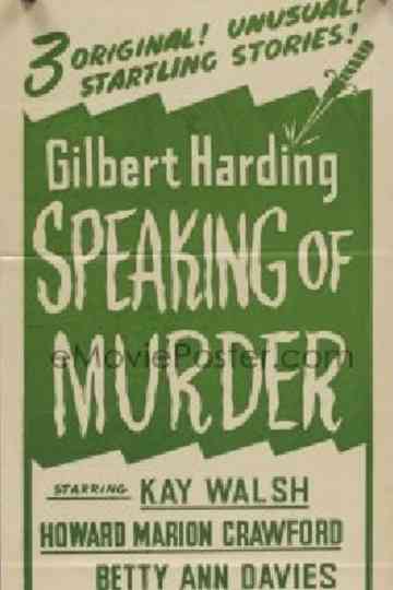 Gilbert Harding Speaking of Murder Poster