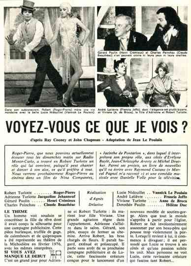 Voyez-vous ce que je vois Poster