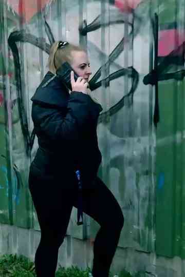 Girl Looking for Dog Poster