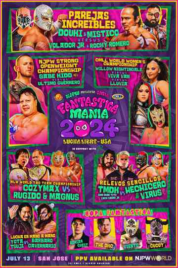 NJPW Presents CMLL Fantastica Mania 2024 - Lucha Libre USA Poster