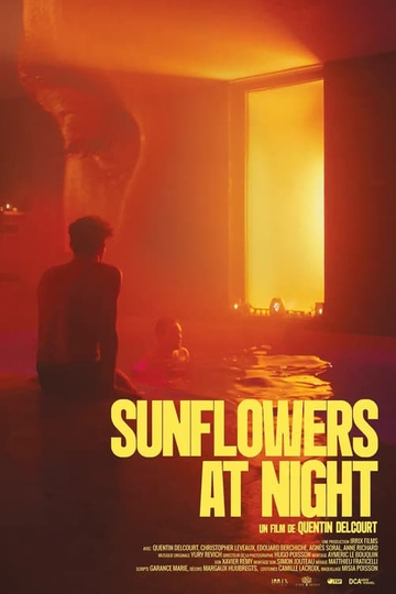 Sunflowers at Night Poster