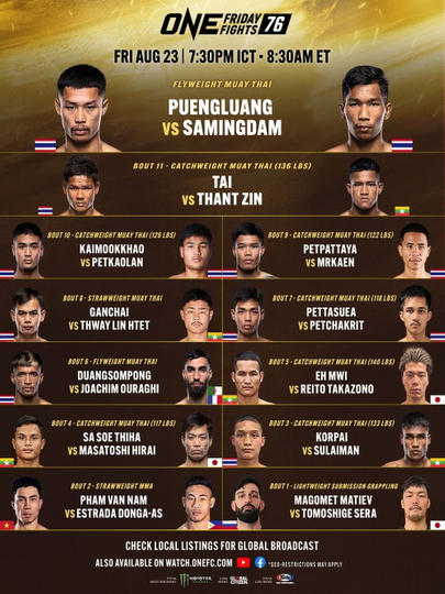 ONE Friday Fights 76: Puengluang vs. Samingdam Poster