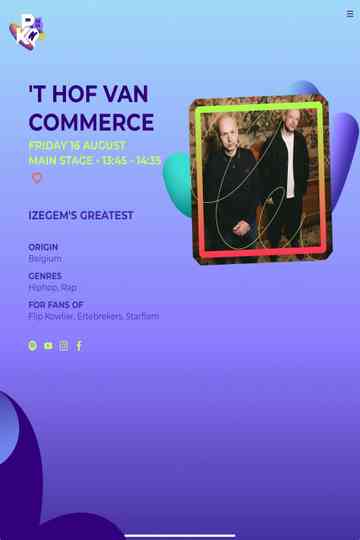 'T Hof Van Commerce: Pukkelpop 2024 Poster