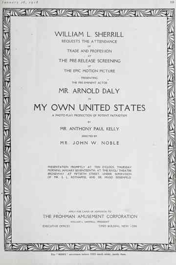 My Own United States Poster