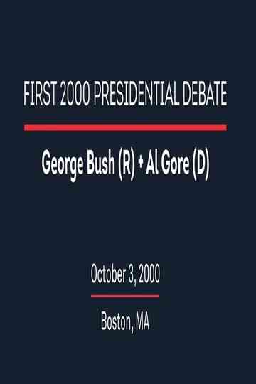 2000 First Presidential Debate Poster