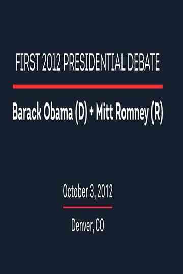 2012 First Presidential Debate Poster
