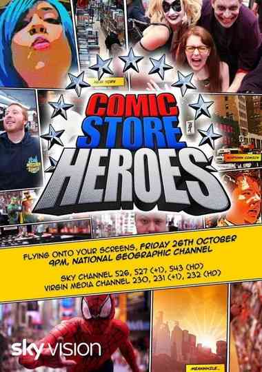 Comic Store Heroes Poster