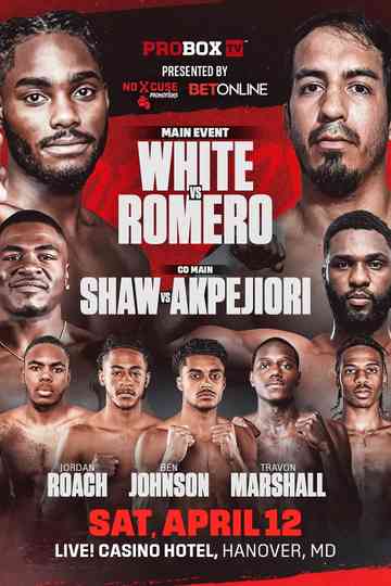 Jordan White vs. Jose Matias Romero Poster