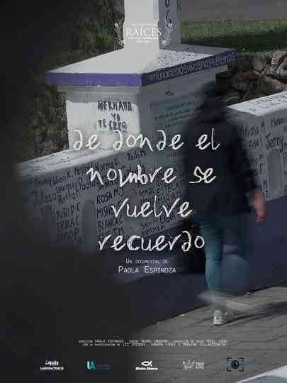 De donde el nombre se vuelve recuerdo Poster