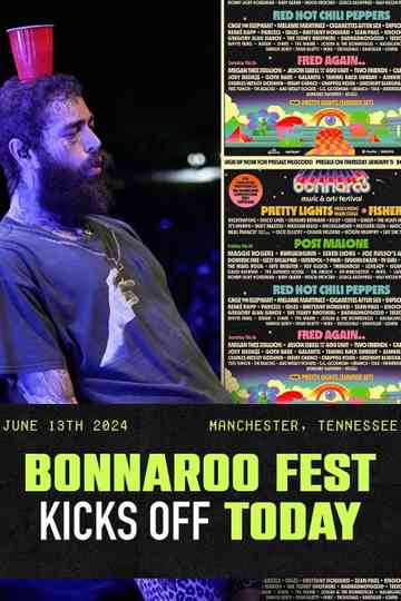 Post Malone live at Bonnaroo 2024 Poster
