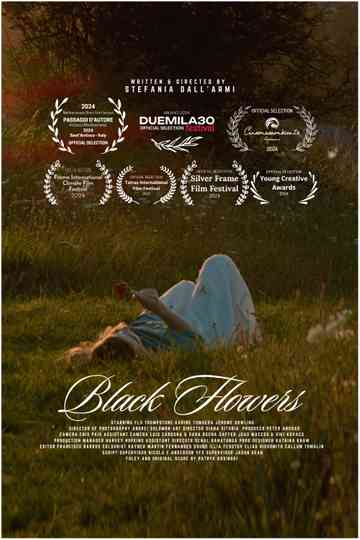 Black Flowers Poster