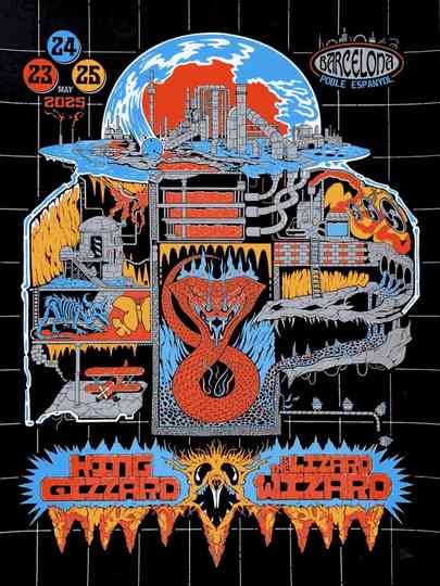 King Gizzard & The Lizard Wizard - Live in Barcelona '25 (Night 3) Poster