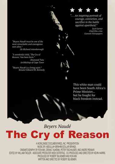 The Cry of Reason Beyers Naude  An Afrikaner Speaks Out Poster