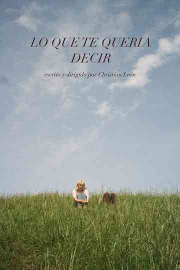 Lo Que Te Queria Decir Poster