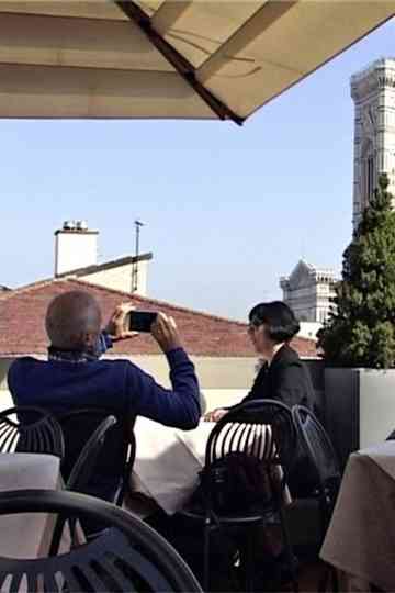 Terrasse avec vue Poster