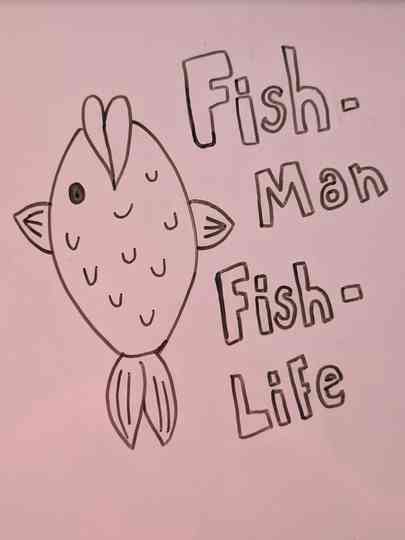 Fish-Man Fish-Life Poster