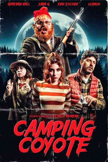 Camping Coyote Poster